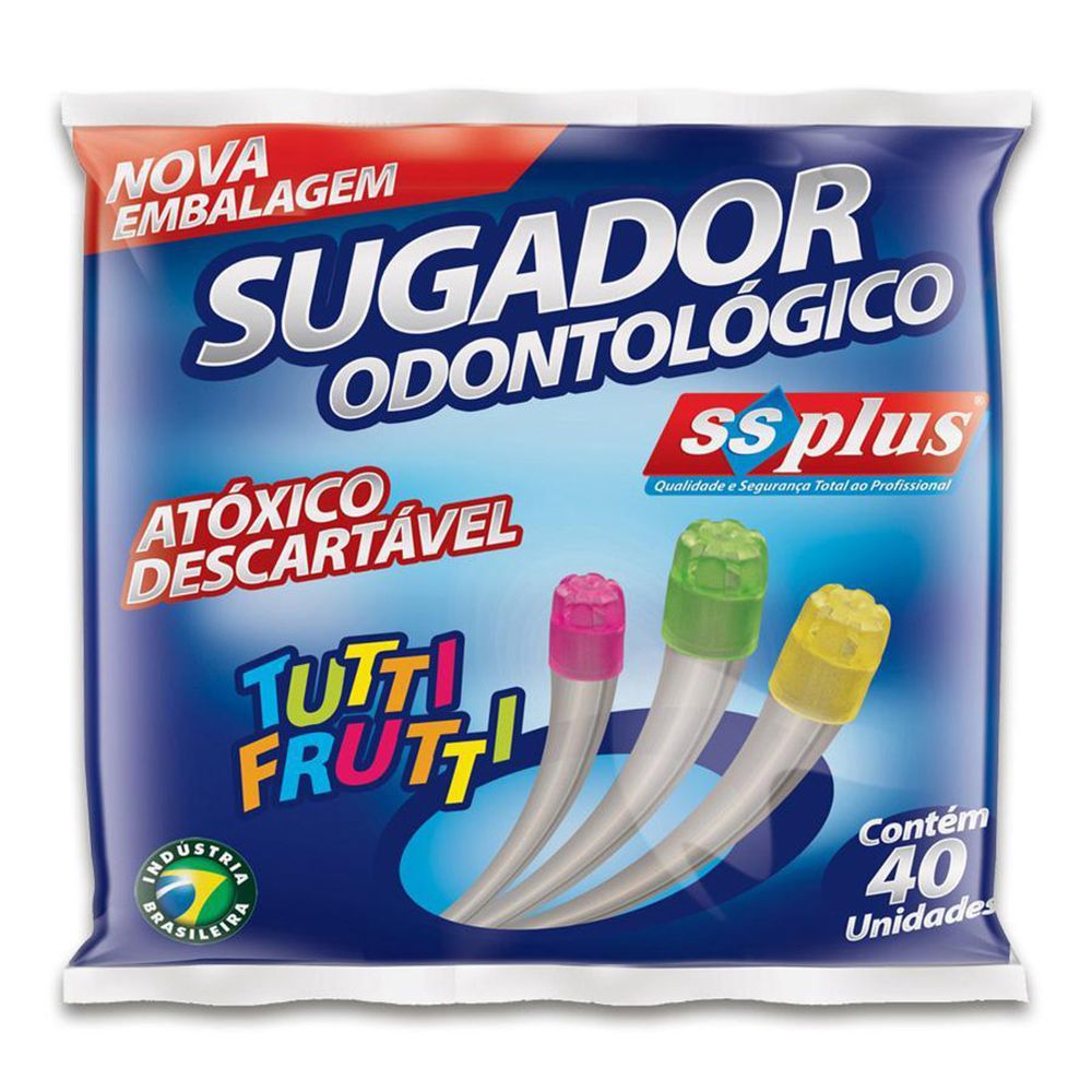 Sugador Odontologico Descartável SS Plus DentalMaster